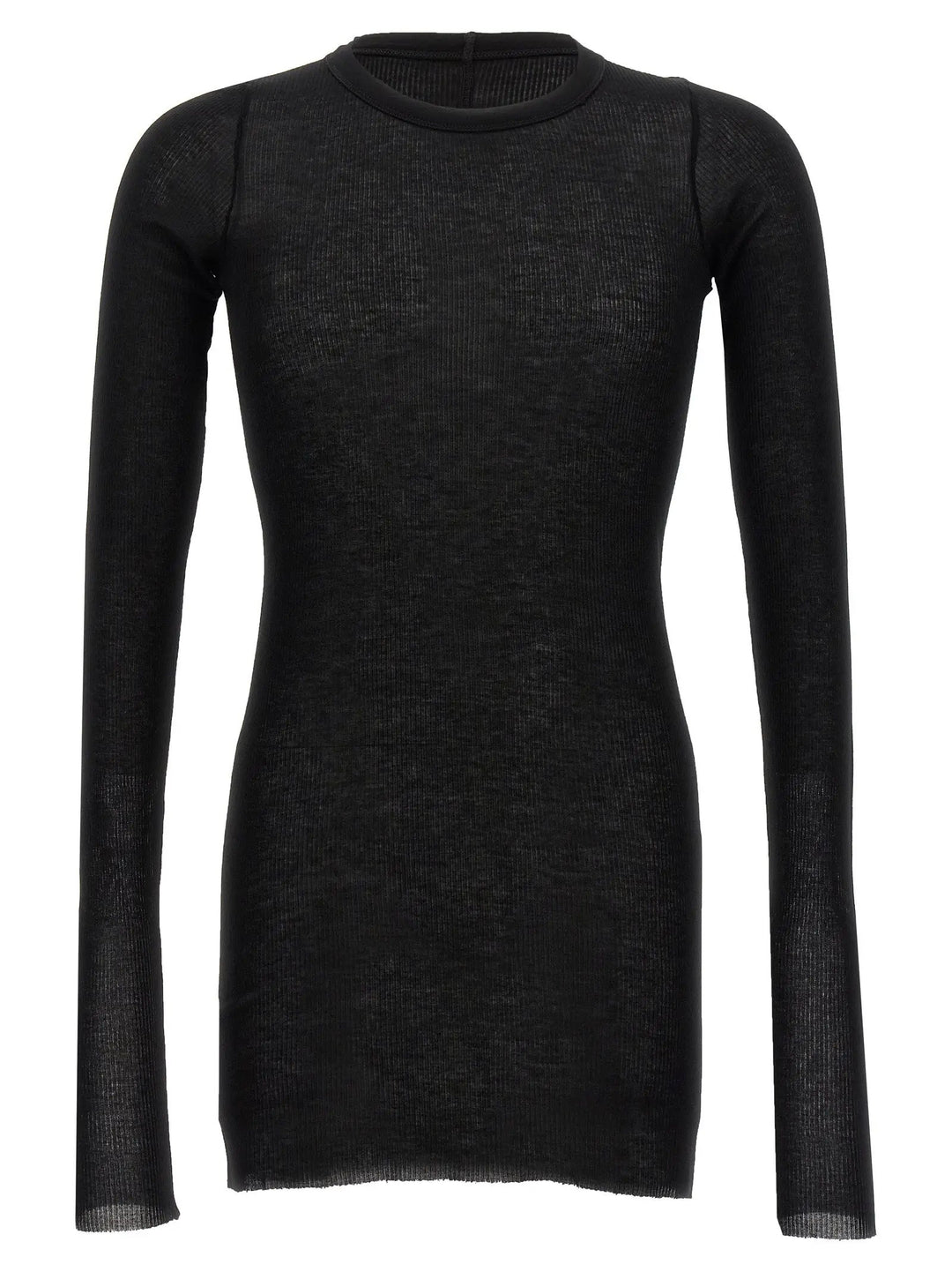 Rick Owens Black Viscose T-Shirt