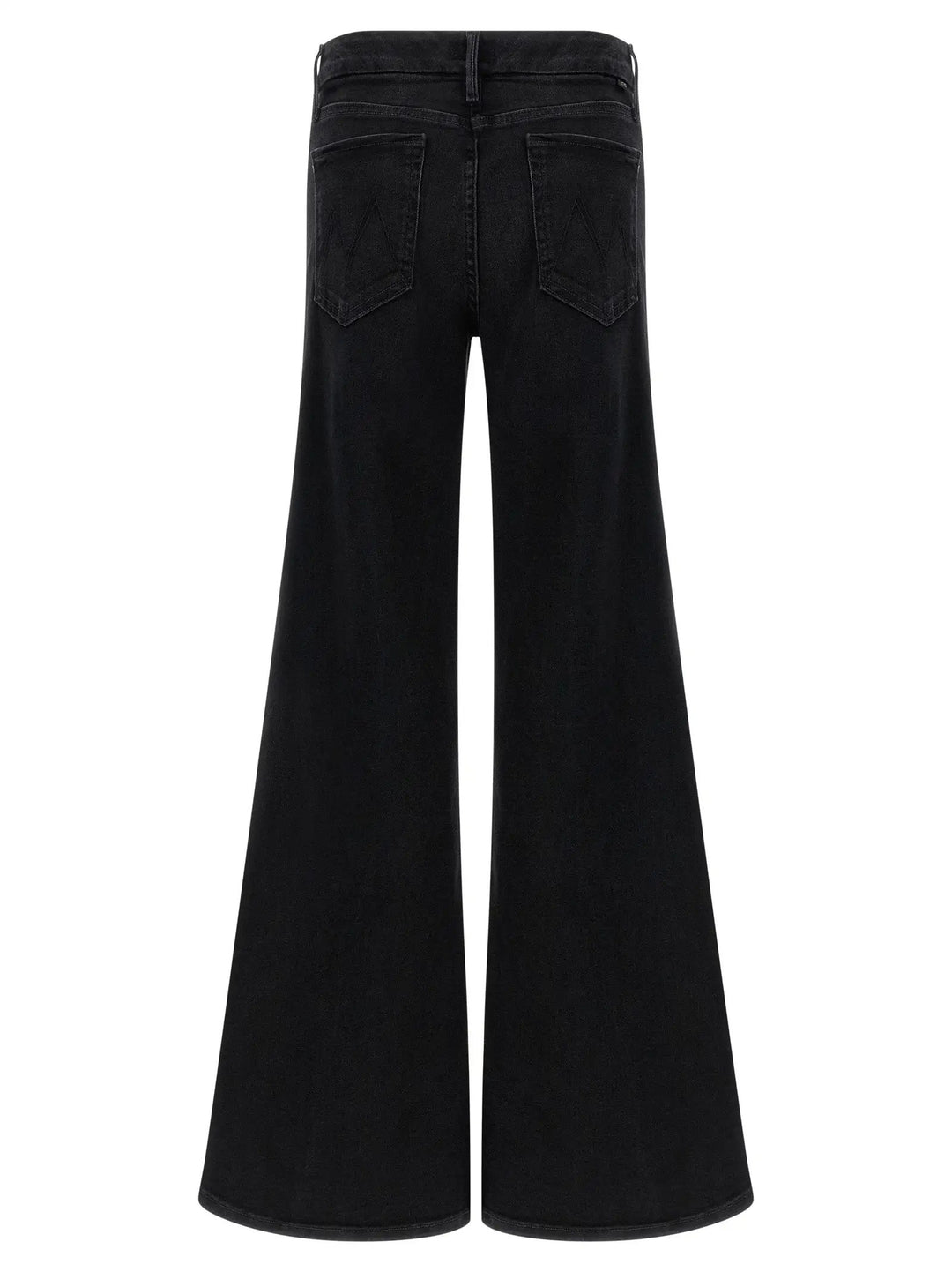 Mother Denim Black Cotton Flared Jeans