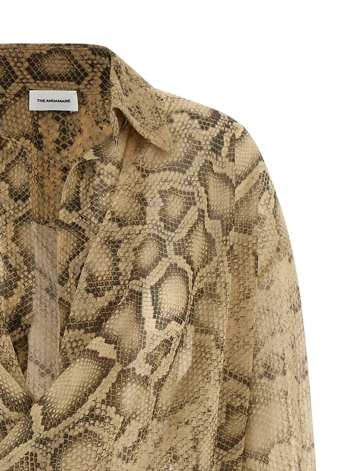 The Andamane Sample Sale | The Andamane Beige Polyester Bodysuit - | Designer outlet