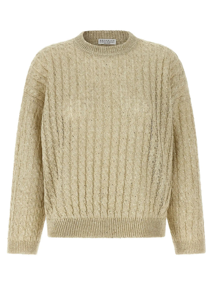 Brunello Cucinelli Beige Linen Cardigan