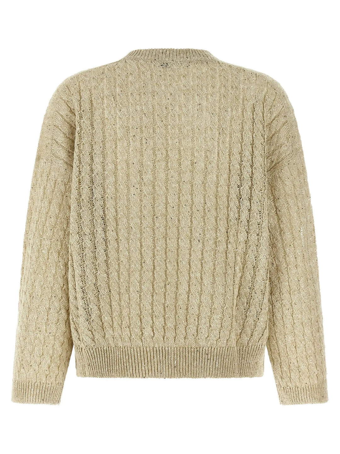 Brunello Cucinelli Beige Linen Cardigan