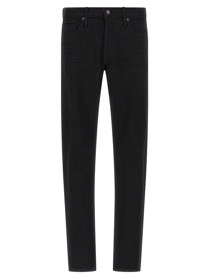 Tom Ford Black Cotton Straight-Leg Jeans