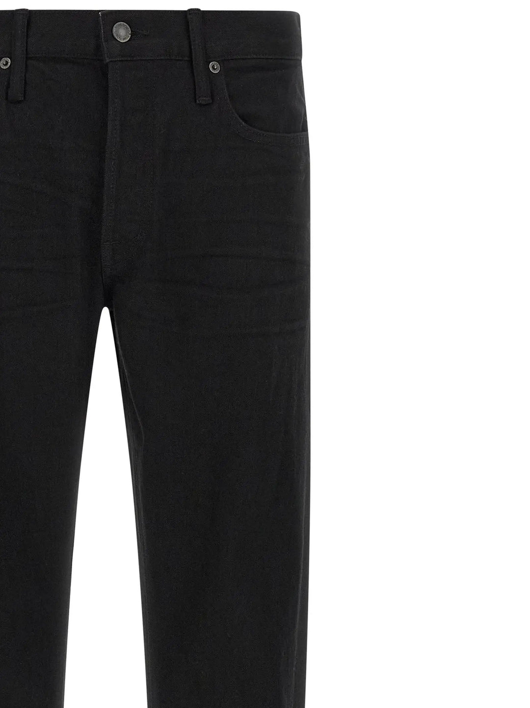 Tom Ford Black Cotton Straight-Leg Jeans