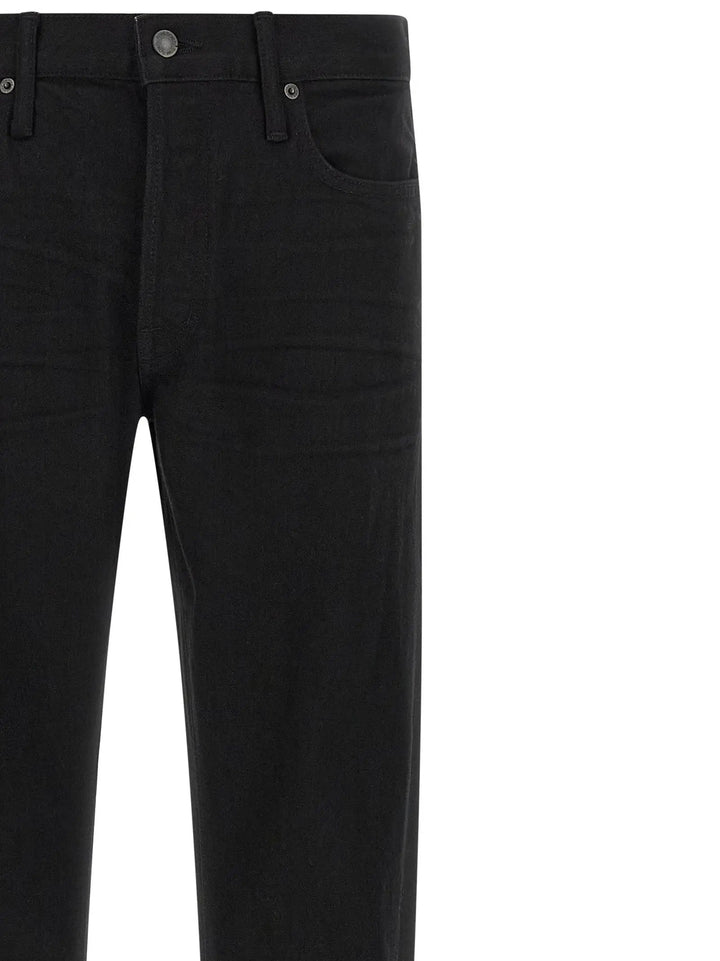 Tom Ford Black Cotton Straight-Leg Jeans