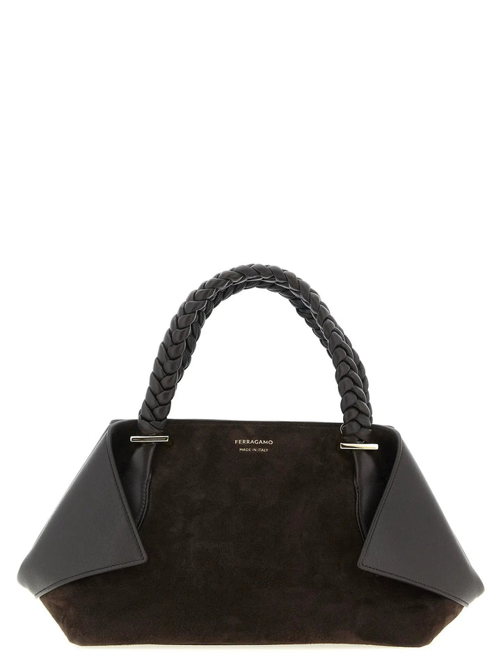 Ferragamo Brown Goatskin Handbag