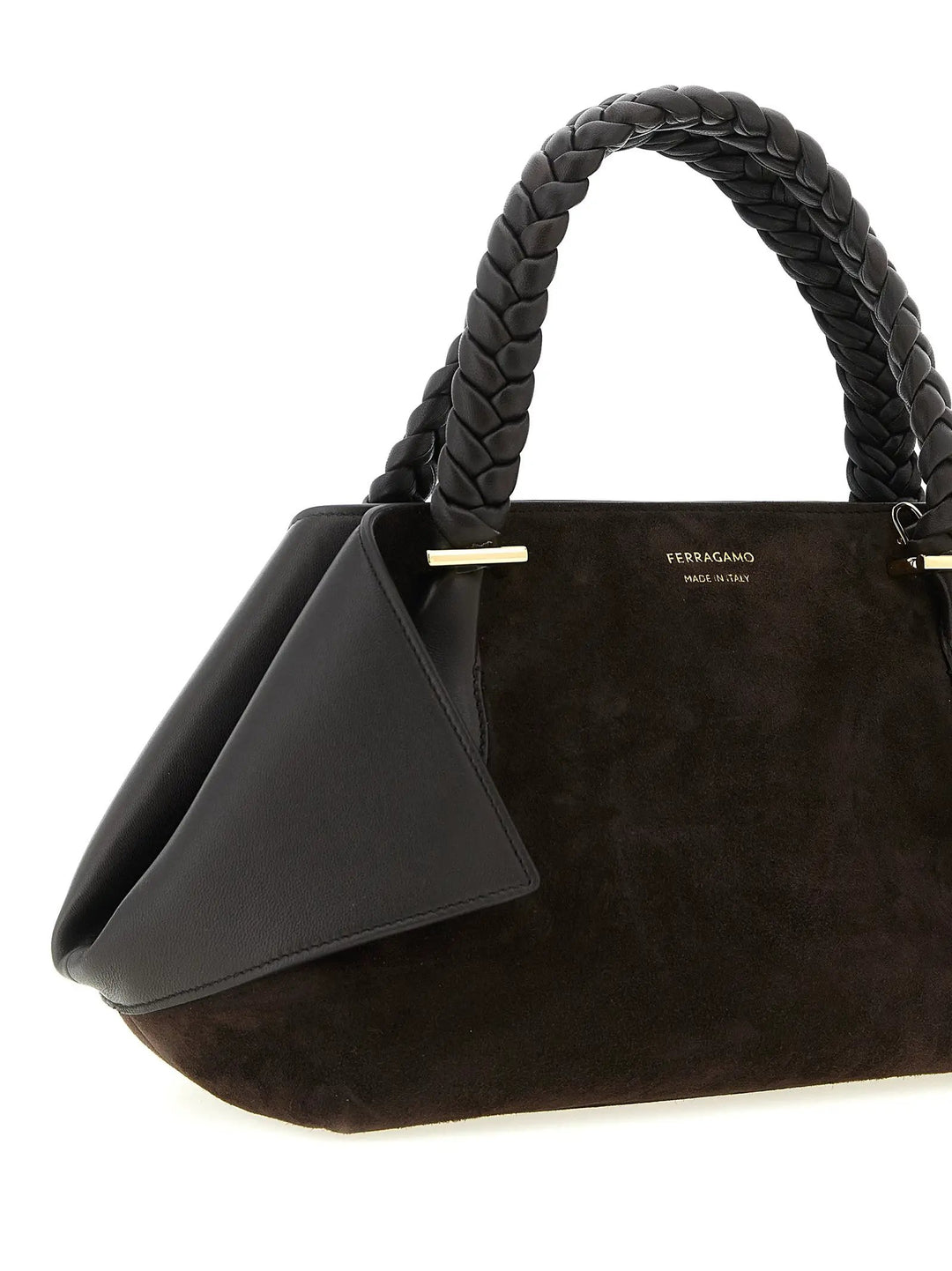 Ferragamo Brown Goatskin Handbag