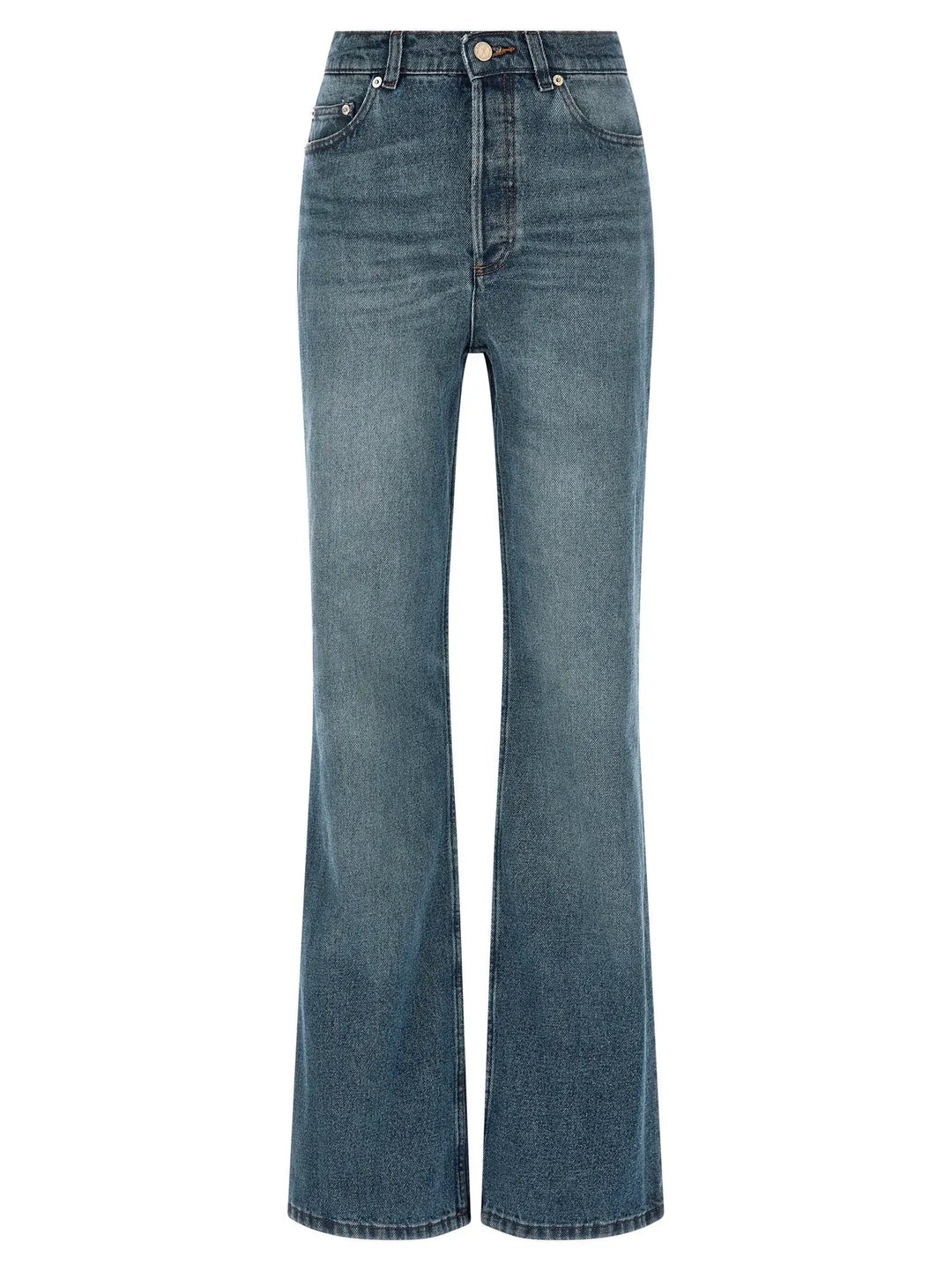 A.P.C. Blue Cotton Flared Jeans