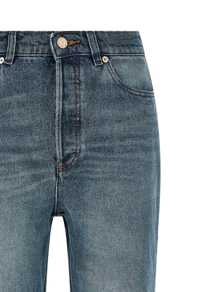 A.P.C. Blue Cotton Flared Jeans