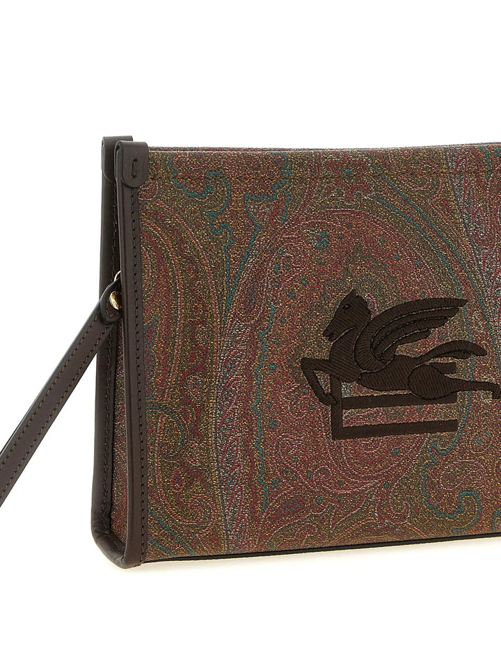 Etro Multicolor Cotton Clutch Bag