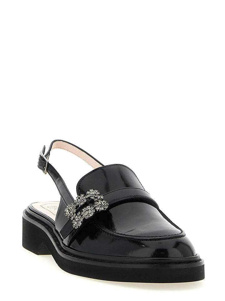 Roger Vivier Black Calfskin Moccassin