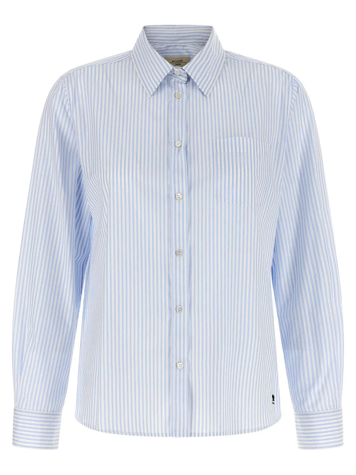 Max Mara Blue Cotton Blouse