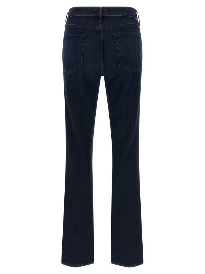 Mother Denim Blue Cotton Flared Jeans