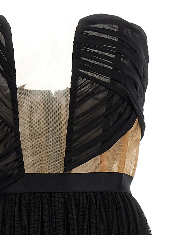 Nensi Dojaka Black Viscose Long Dress