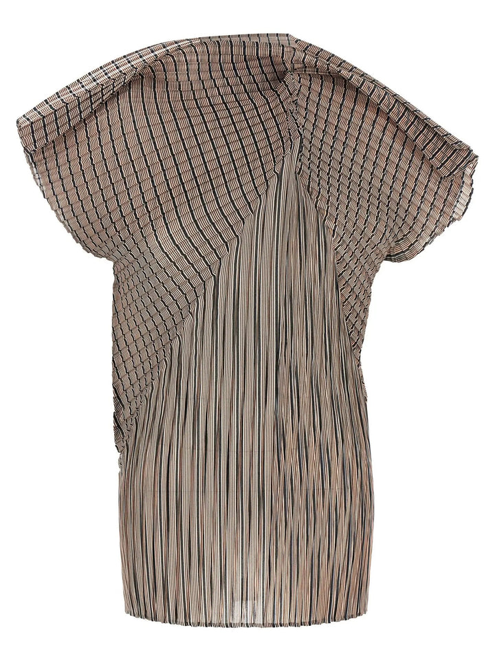 Issey Miyake Brown Polyester Blouse