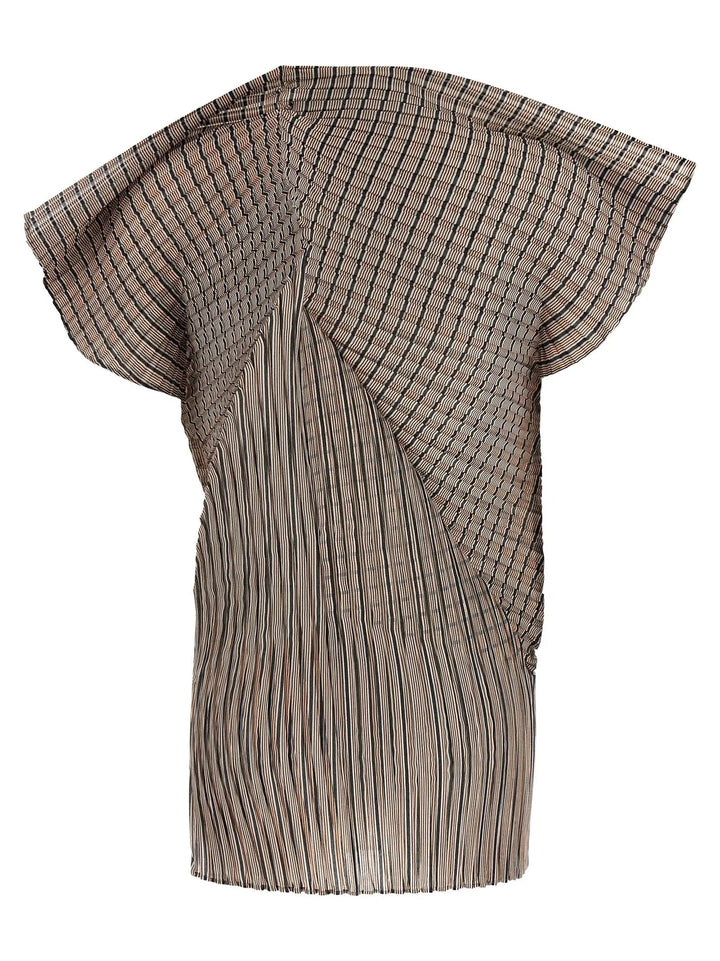 Issey Miyake Brown Polyester Blouse