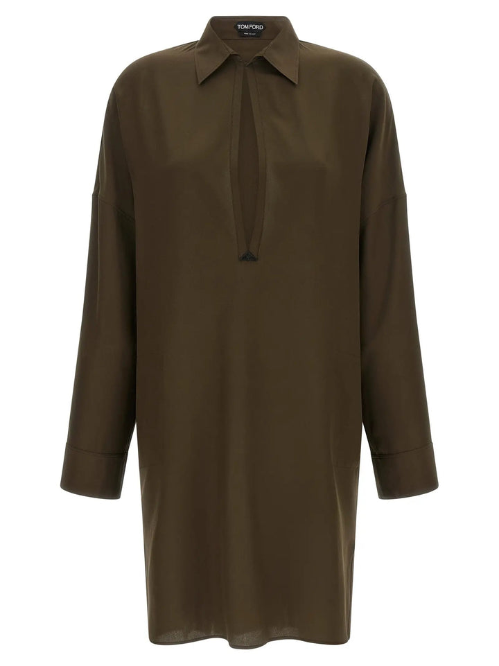 Tom Ford Bicolor Silk Midi Dress