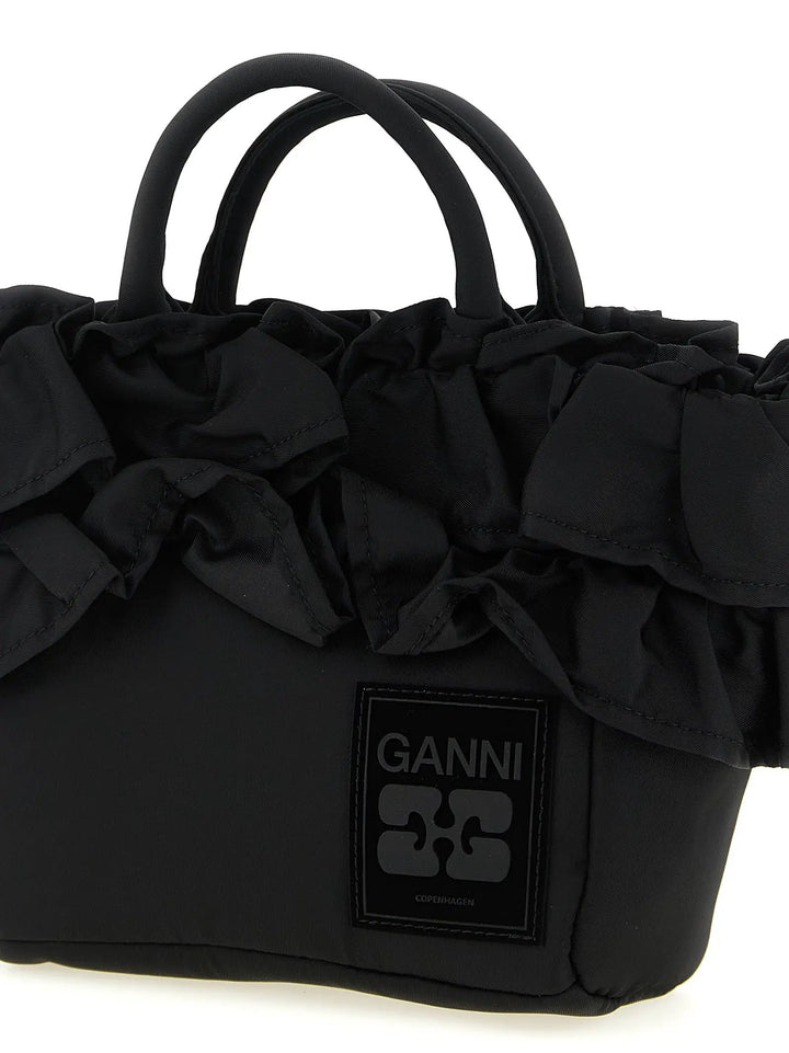 Ganni Black Nylon Handbag