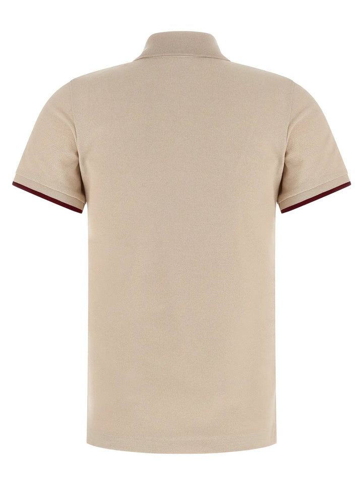 Moncler Beige Cotton Polo Shirt