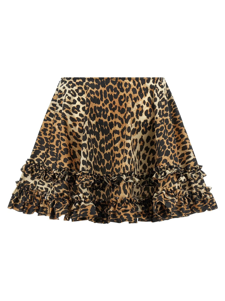 Ganni Brown Recycled Polyamide Long Skirt