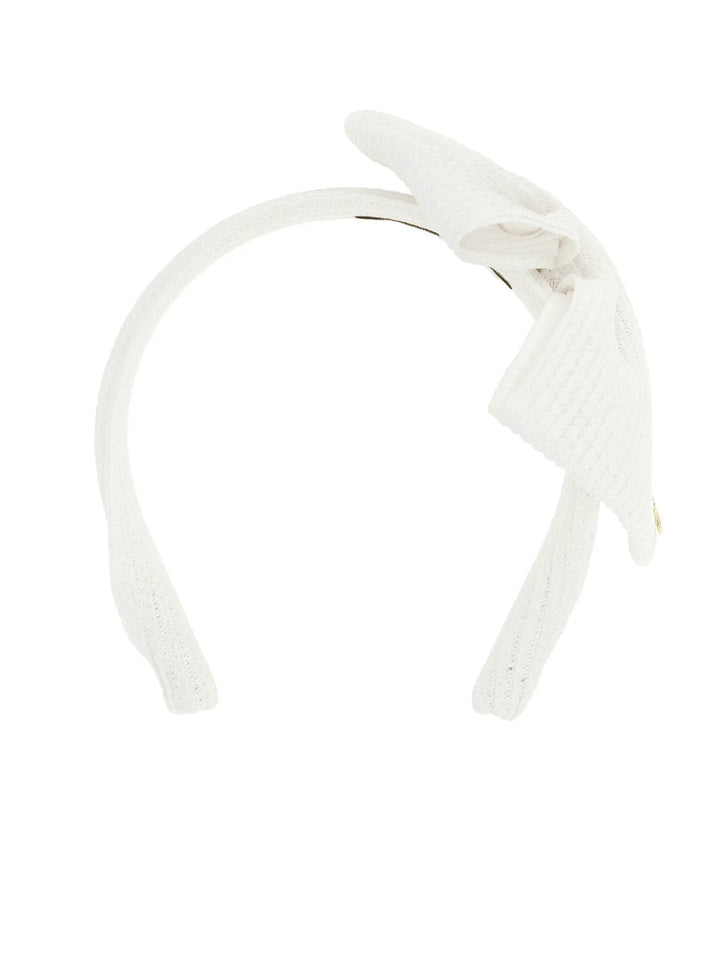 Maison Michel White Papier Headband