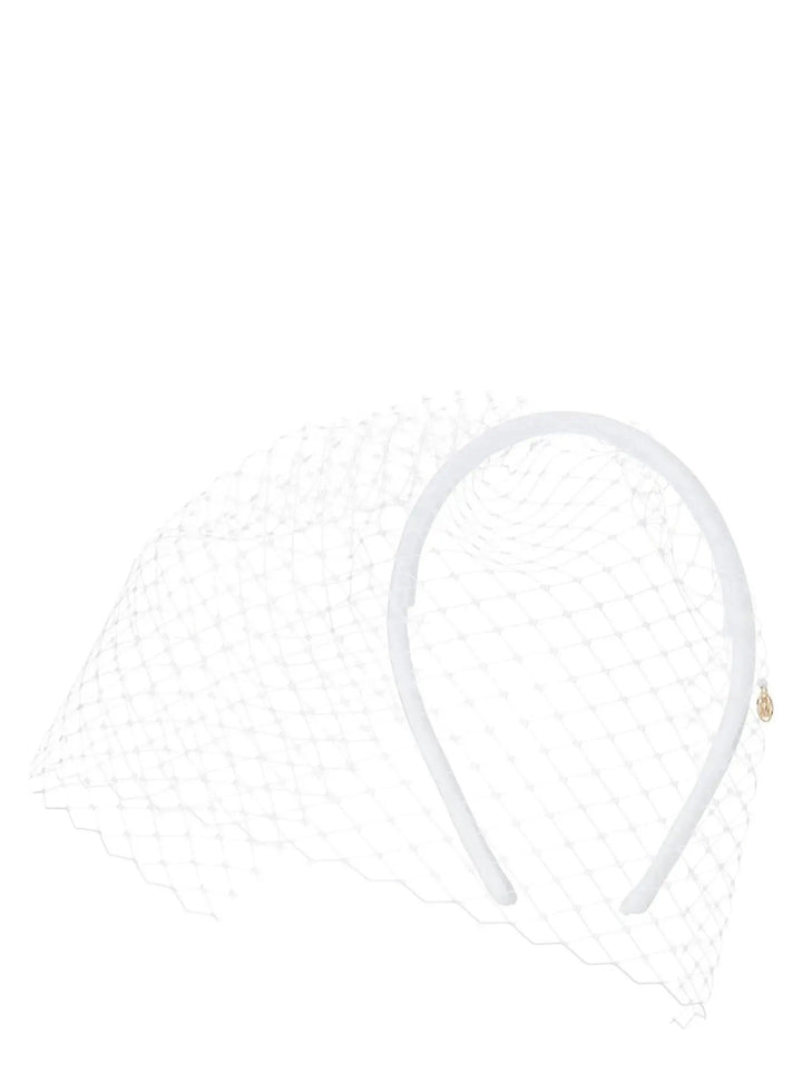 Maison Michel White Polyamide Headband