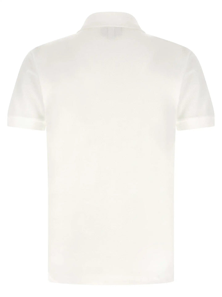 Lacoste White Cotton Polo Shirt
