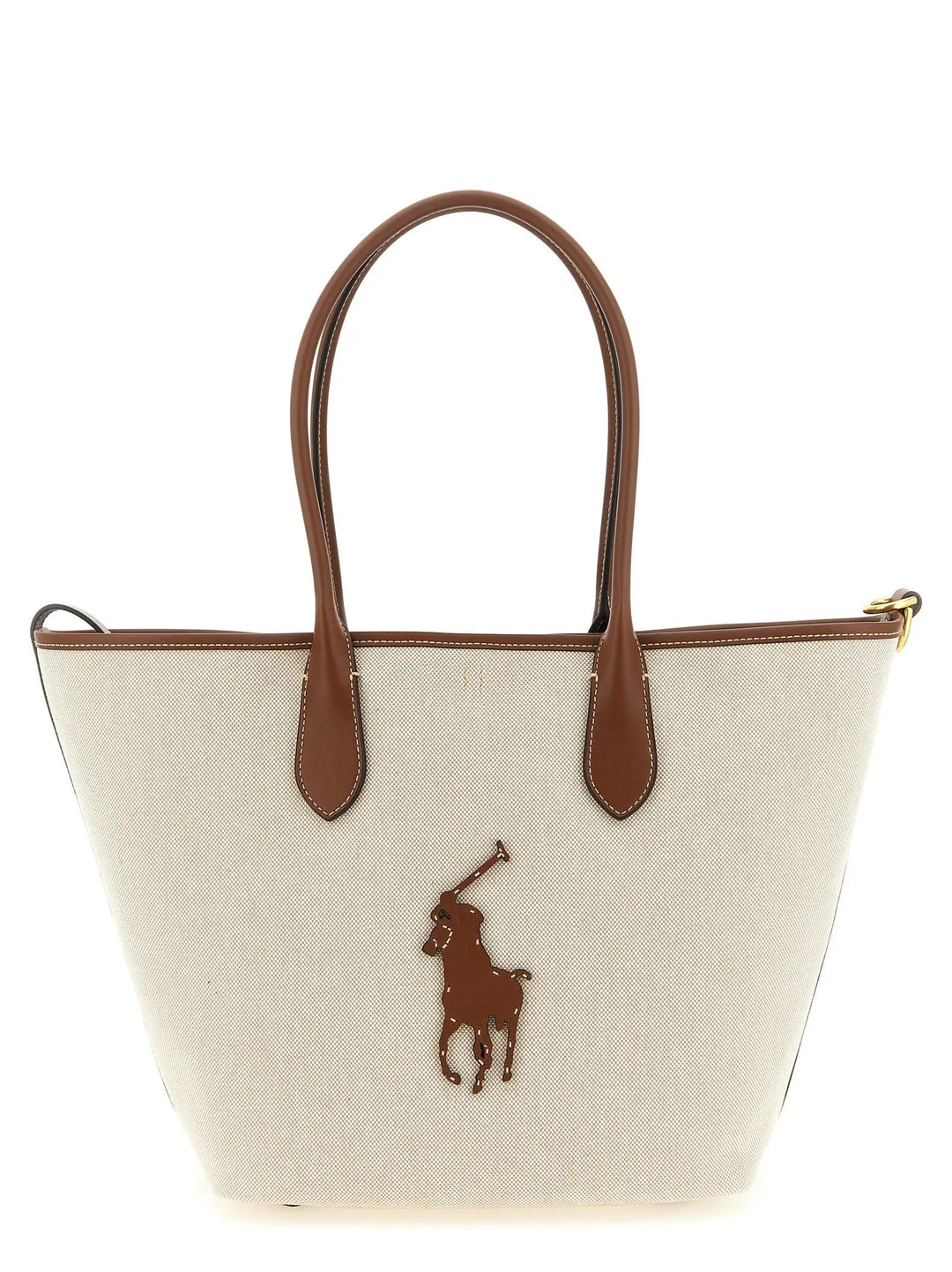 Polo Ralph Lauren Brown Cotton Tote Bag