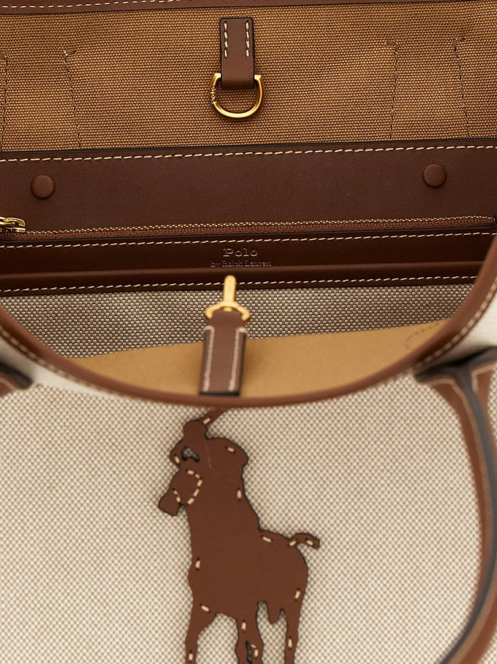 Polo Ralph Lauren Brown Cotton Tote Bag