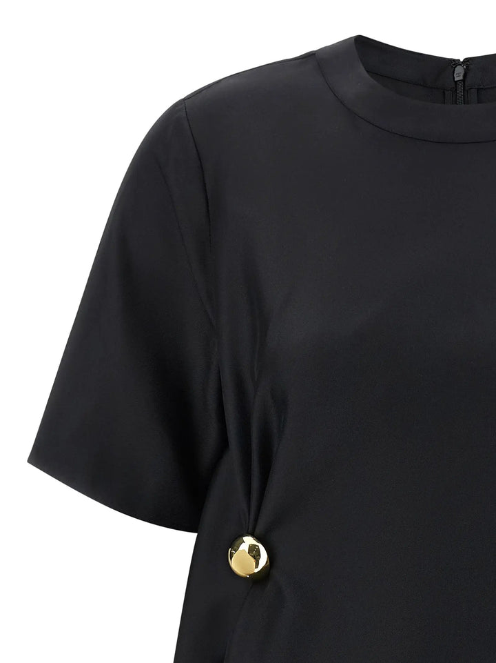 Loulou De Saison Black Silk Blouse
