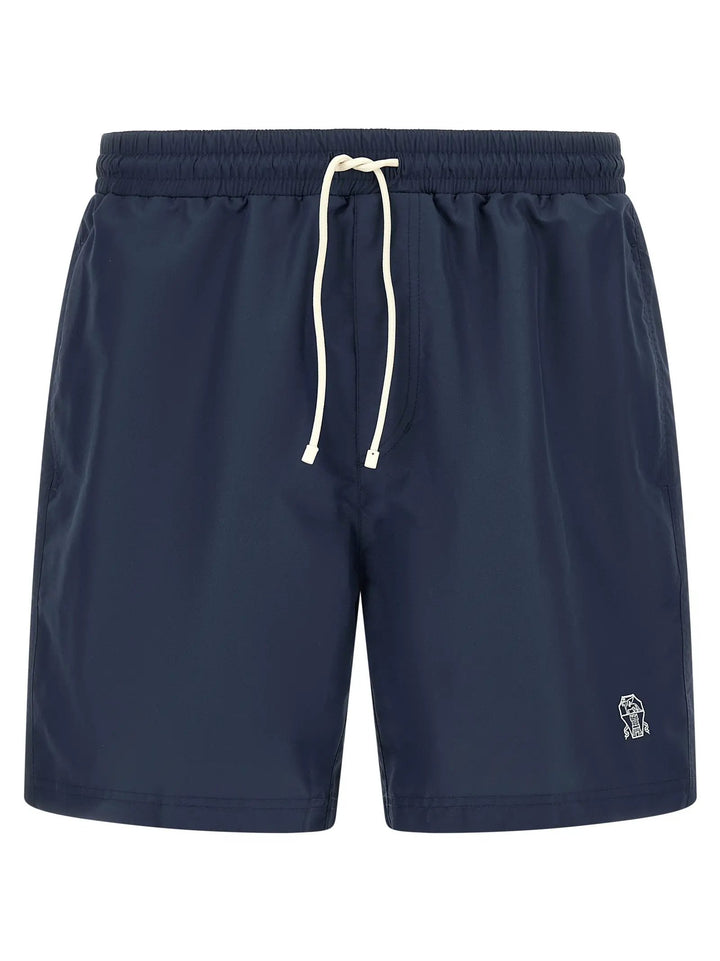Brunello Cucinelli Blue Polyester Swim Shorts