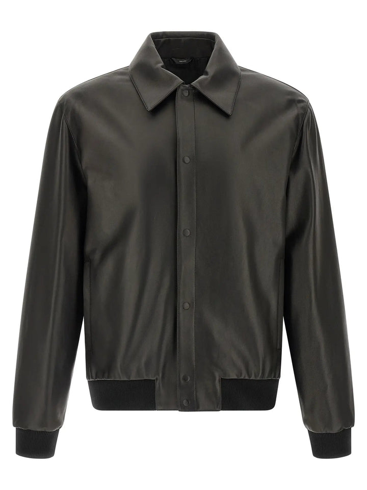 Fendi Black Lamb Leather Leather Jacket