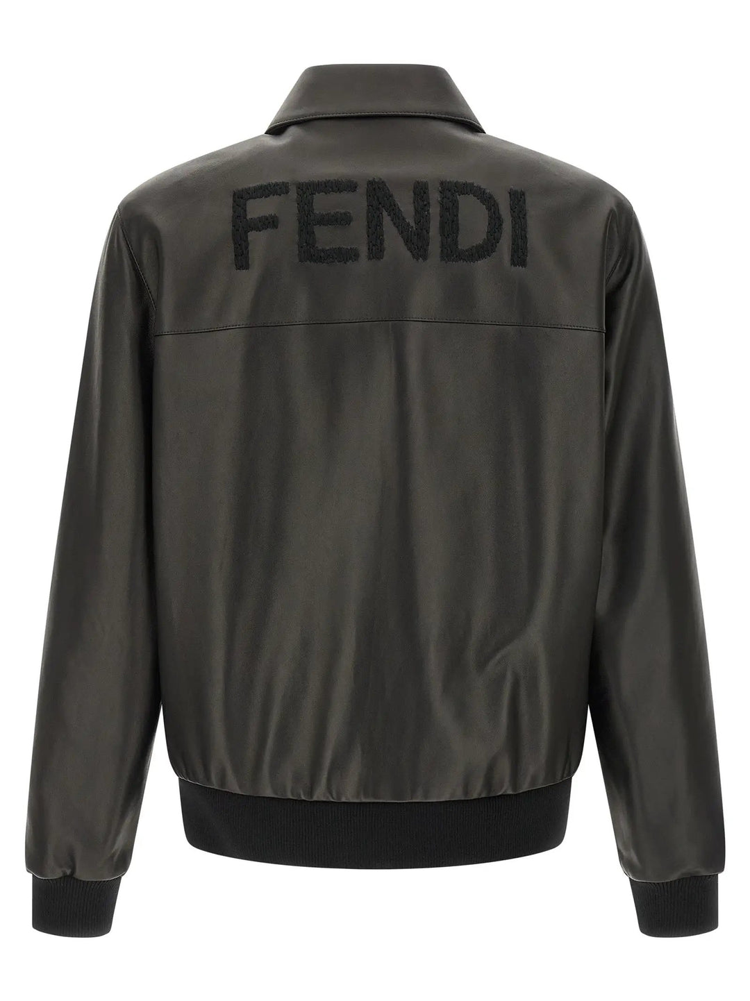 Fendi Black Lamb Leather Leather Jacket