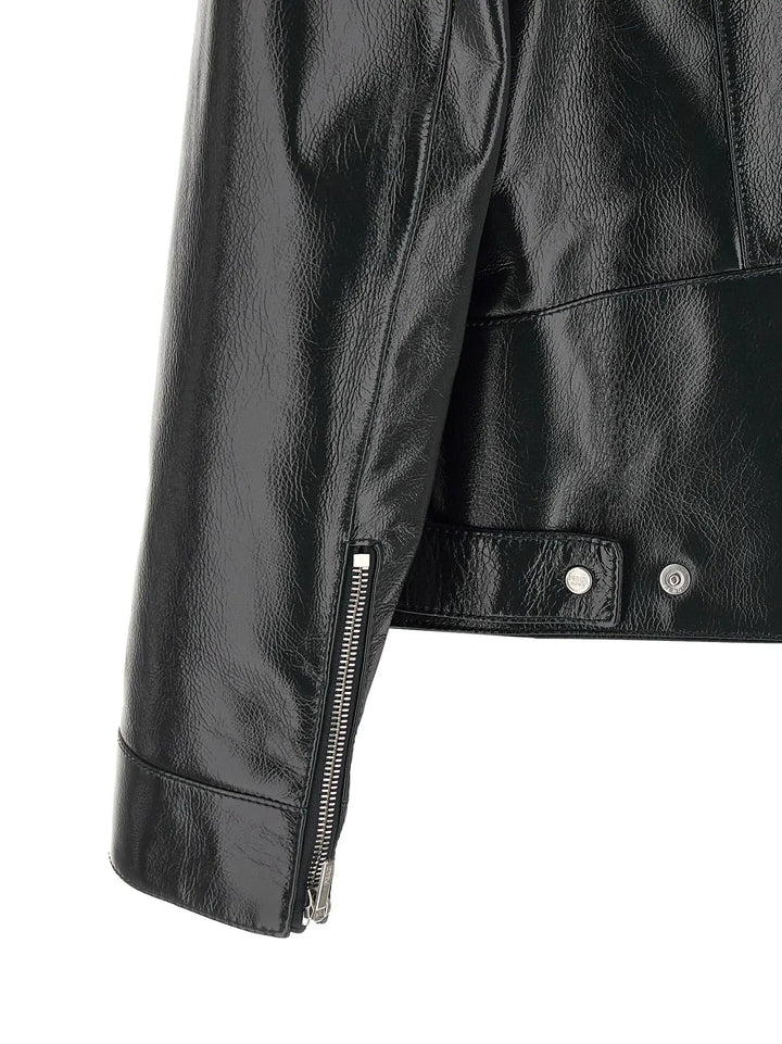 Fendi Blue Lamb Leather Leather Jacket