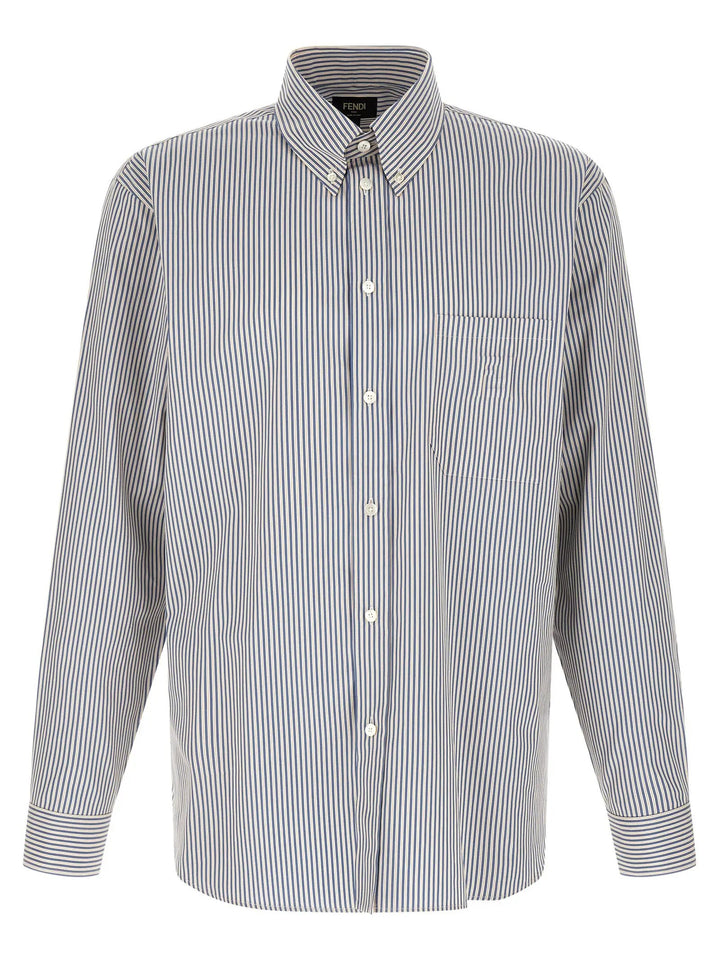 Fendi Blue Cotton Blouse