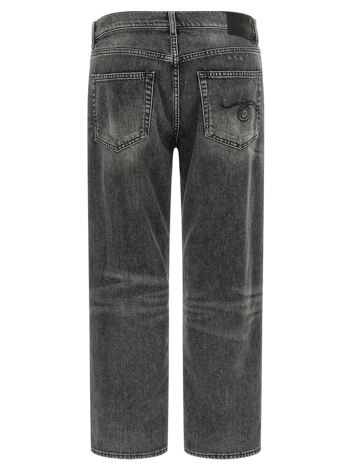 R13 Gray Cotton Boyfriend Jeans