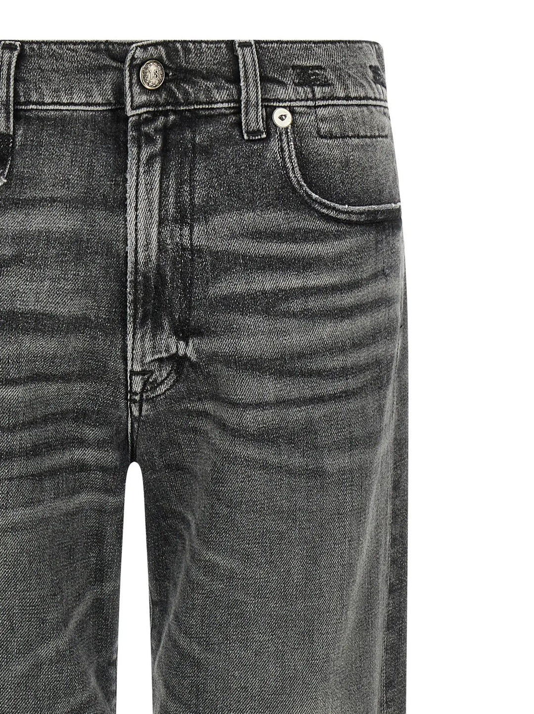 R13 Gray Cotton Boyfriend Jeans