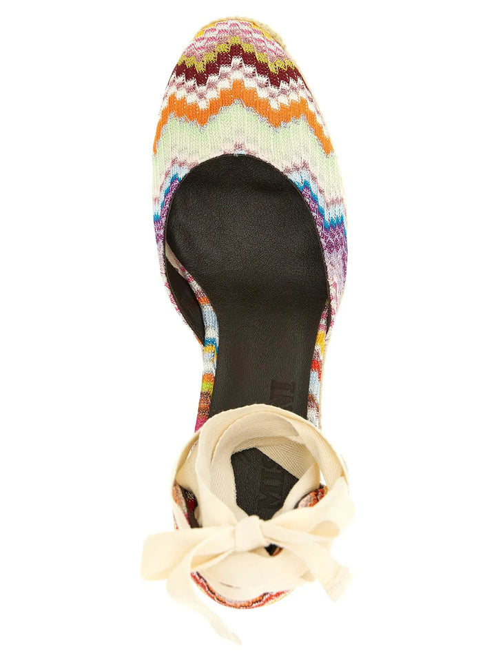 Missoni Multicolor Cowhide Wedge Sandals