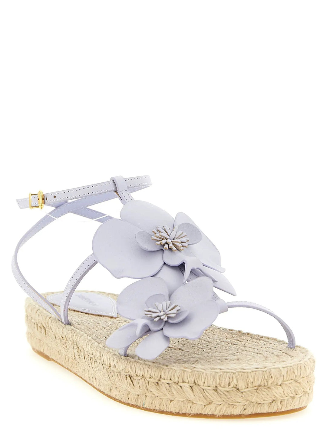 Zimmermann Purple Cowhide Flat Sandals