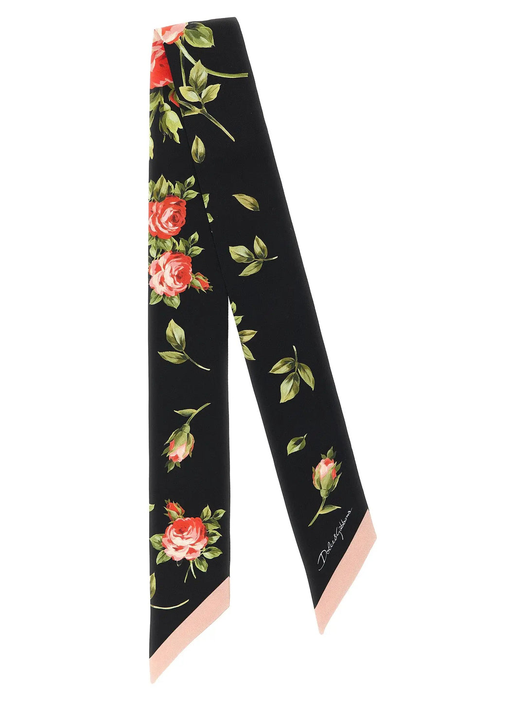 Dolce &amp; Gabbana Black Silk Foulard