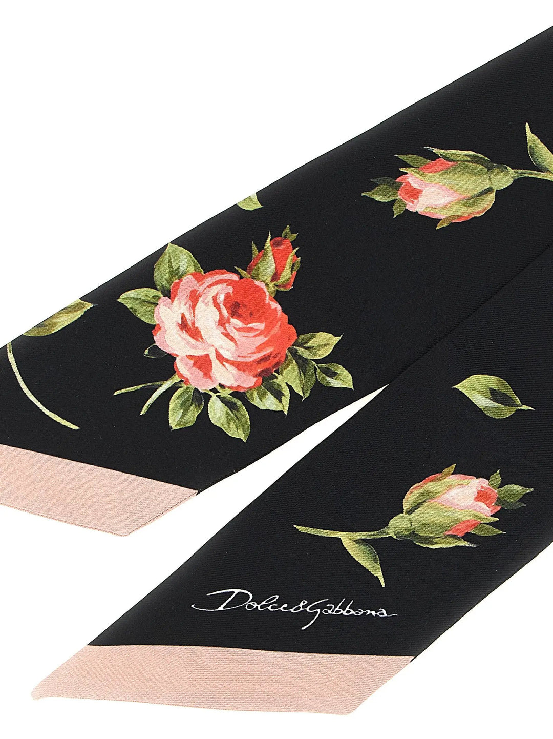Dolce &amp; Gabbana Black Silk Foulard