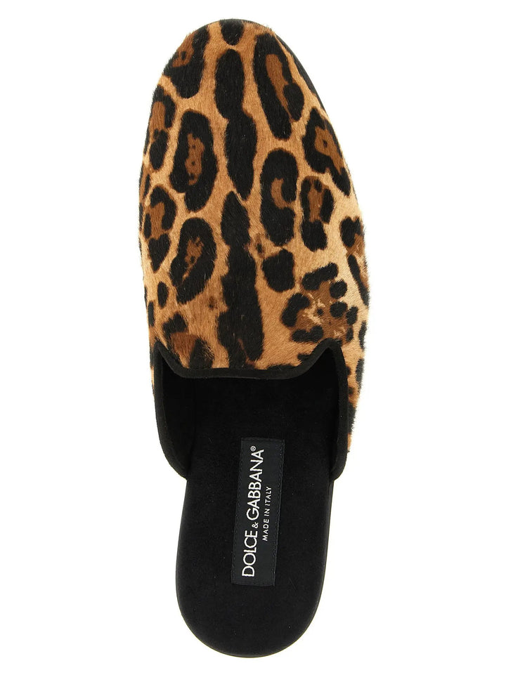 Dolce &amp; Gabbana Brown Calfskin Flats