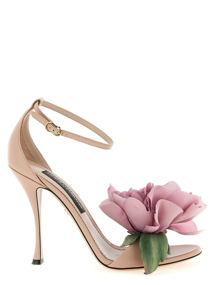 Dolce &amp; Gabbana Multicolor Calfskin Stiletto Heel Sandals