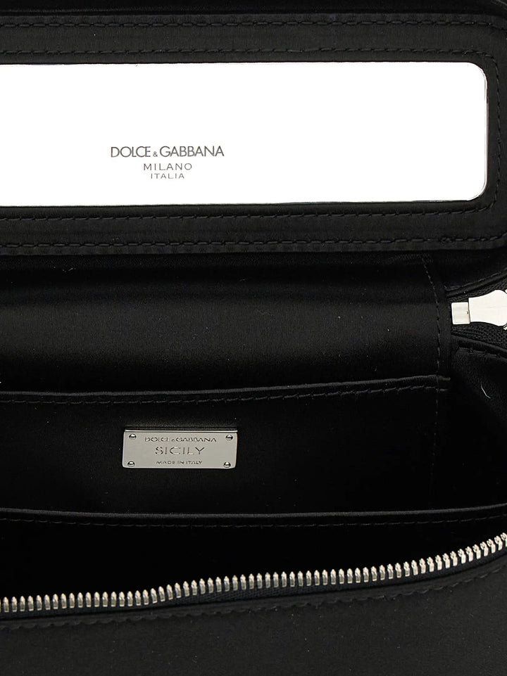 Dolce &amp; Gabbana Black Viscose Crossbody Bag