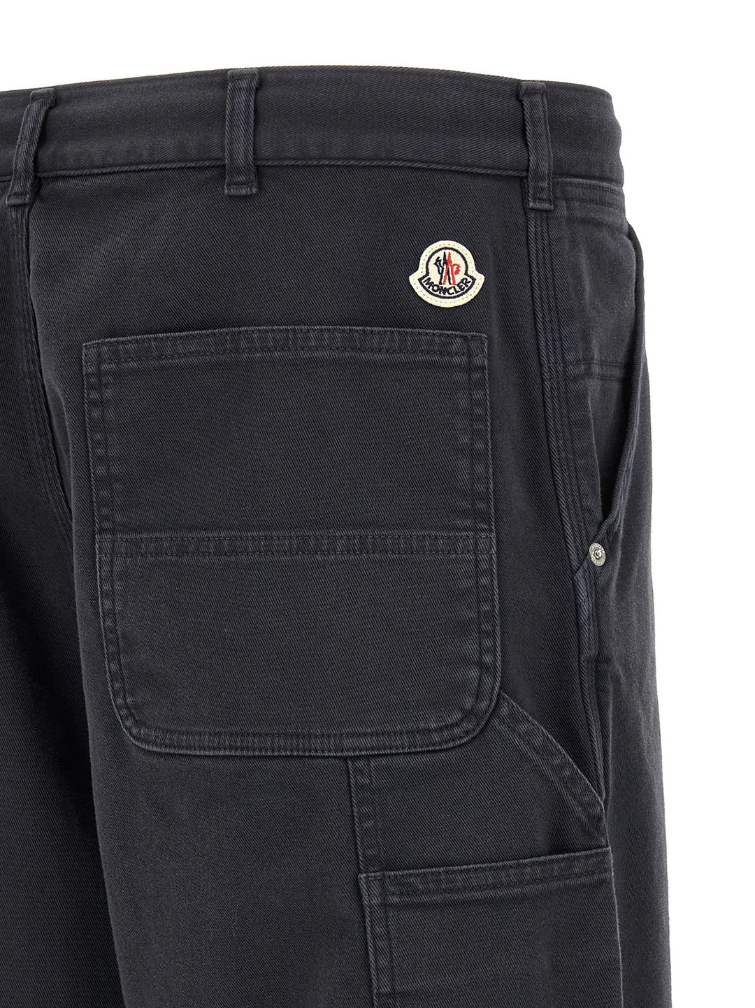 Moncler Blue Cotton Cargo Pants