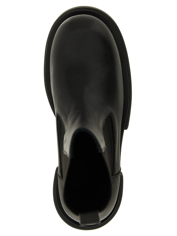 Rick Owens Black Goatskin Ankle Boots
