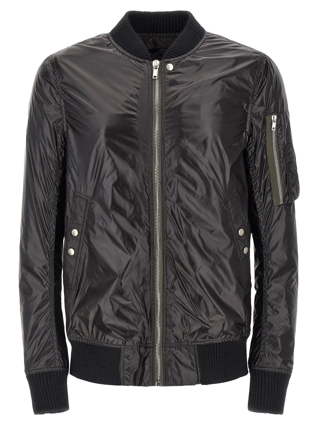 Rick Owens Black Nylon Bomber