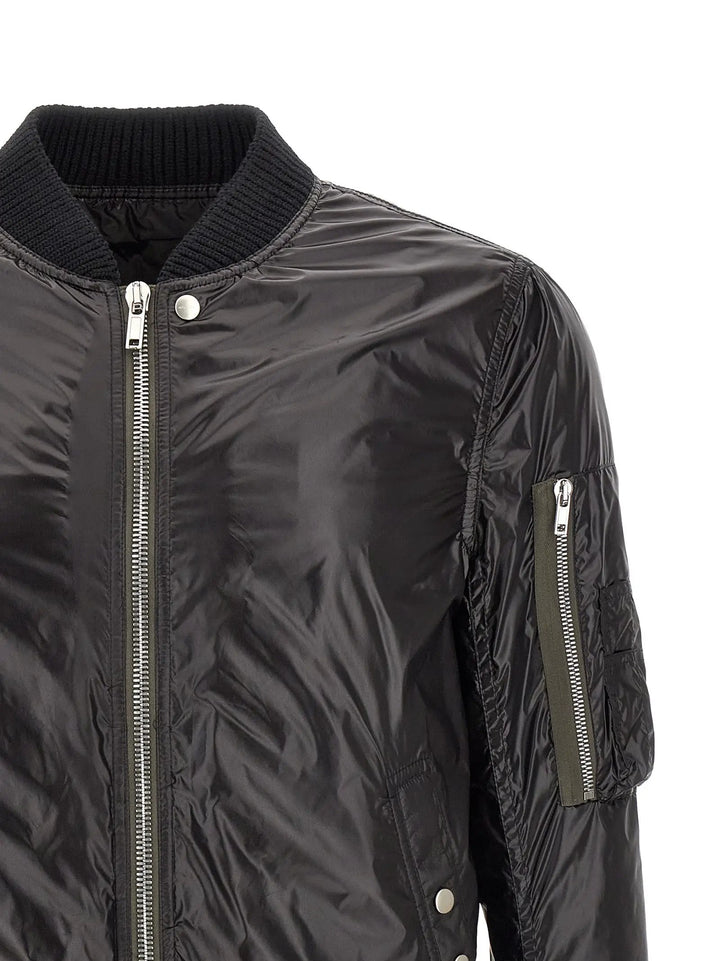 Rick Owens Black Nylon Bomber