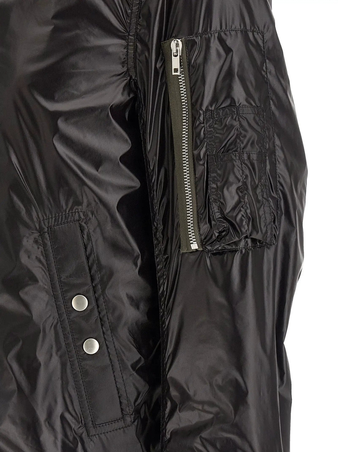 Rick Owens Black Nylon Bomber