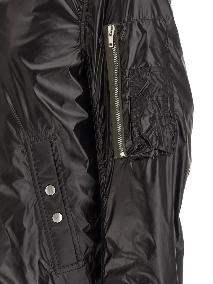 Rick Owens Black Nylon Bomber