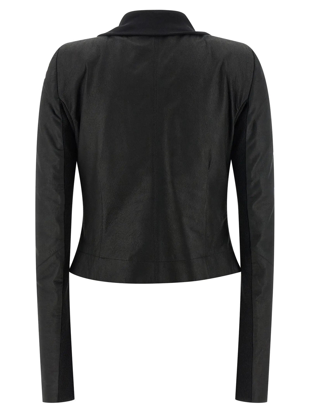 Rick Owens Black Lamb Leather Leather Jacket